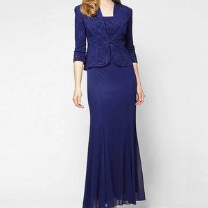 Alex Evenings Embellished 2-Piece Jacket Dress 14